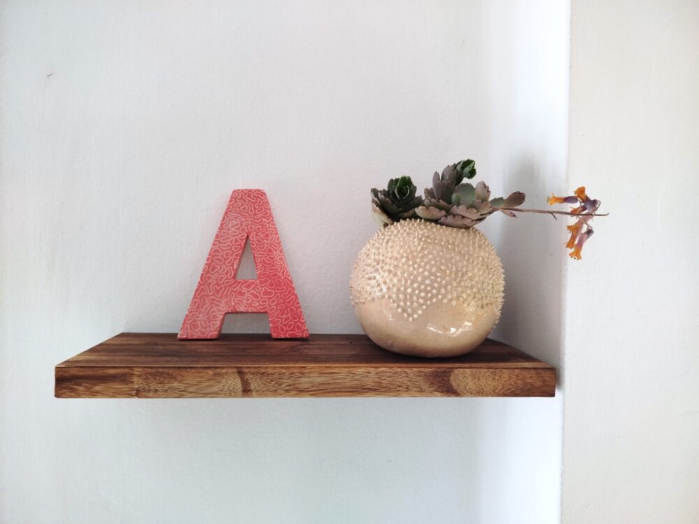 Letras de cerámica personalizable para la pared, nombre bebé, habitación infantil, iniciales, decoración pared, nombre novios, regalo bebé - Imagen 3