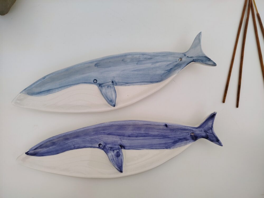 Porta-incienso en forma de rorcual, quemador de incienso ballena